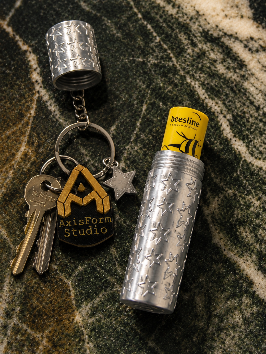 Lip Balm Keyring Holder – Star Edition