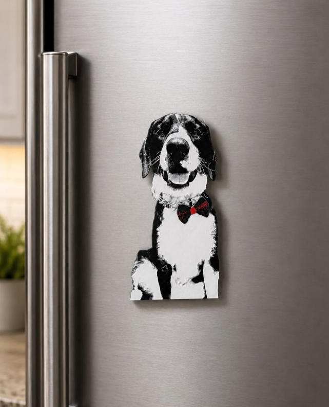 Custom Μαυρόασπρος 3D Printed Fridge Magnet – Προσωποποιημένος Μαγνήτης Ψυγείου